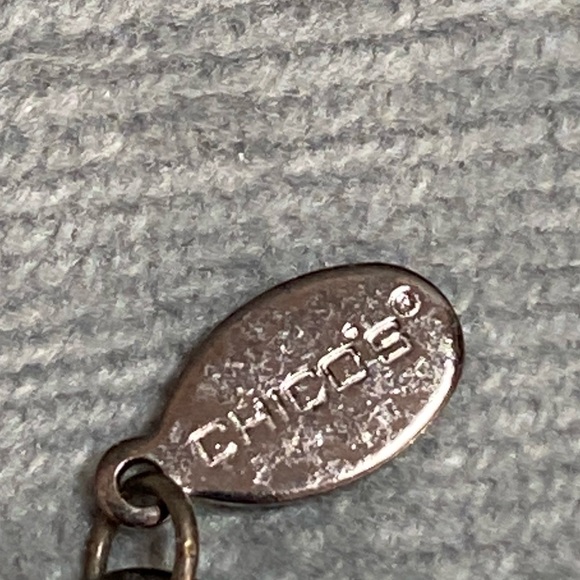 Chico’s bib choker collar style faceted stone topaz/gold, gunmetal chain 15-20” - Picture 8 of 15